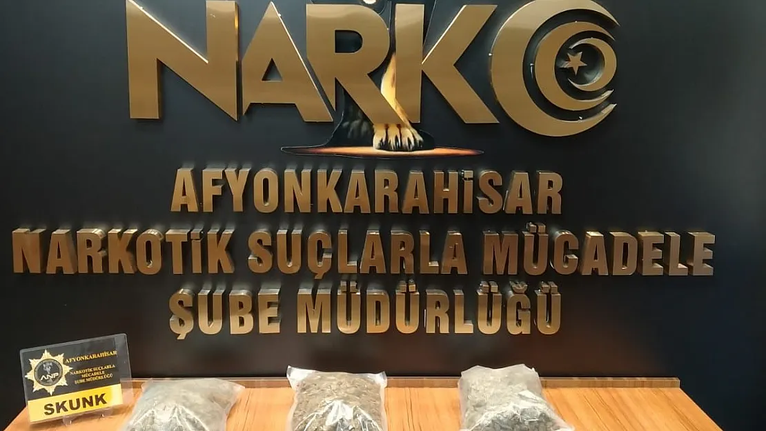 3 kilo skunk ile yakalandılar