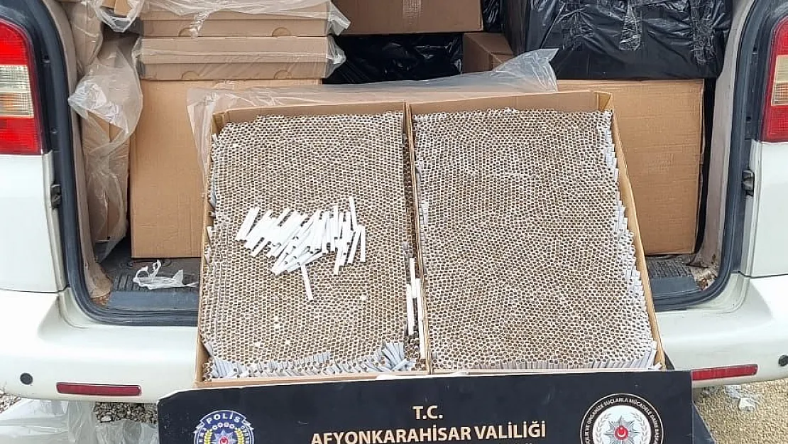 320 bin adet makaron yakalandı