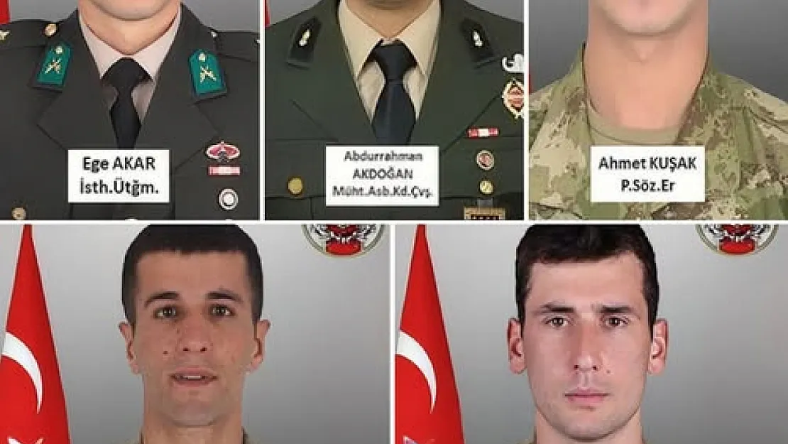 Acımız Büyük. 5 Askerimiz Şehit Oldu