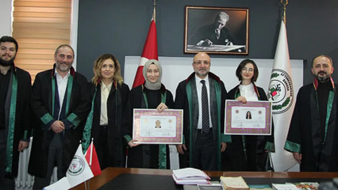 Afyon Barosu'na 2 genç avukat daha katıldı