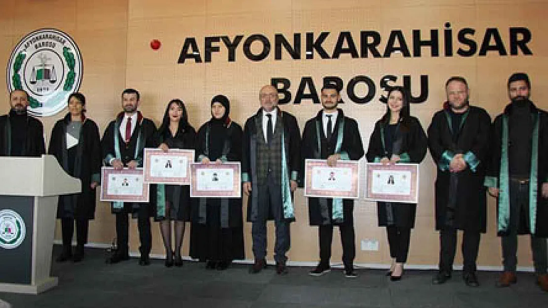 Afyon Barosu'na 5 avukat daha katıldı