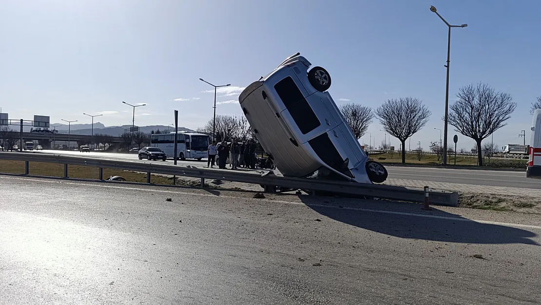 Afyon'da İlginç Trafik Kazası