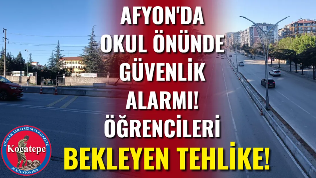 Afyon'da Okul Önünde Güvenlik Alarmı! Öğrencileri Bekleyen Tehlike!
