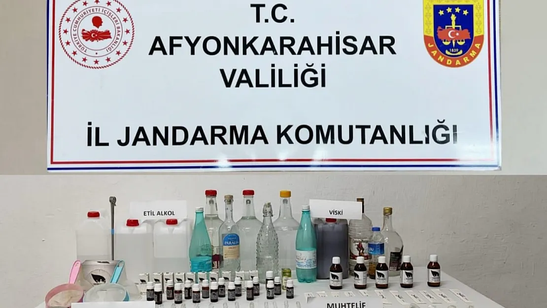 Afyon'da Rakı Fabrikası Gibi Ev! Litrelere Dikkat!