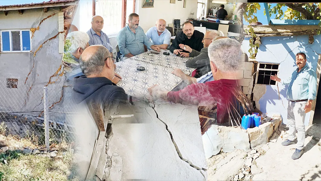 Afyon Depremi'nden Sonra Yarıklar Oluştu, Köylüler Endişeli