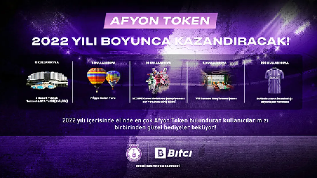 AFYON Token sahiplerine ödüller verilecek