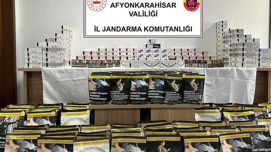 Afyon'da Jandarma Binlerce Boş Makaron Ele Geçirdi