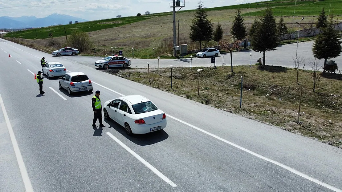 Afyon'da Sürücülere Yönelik Dron Destekli Denetim