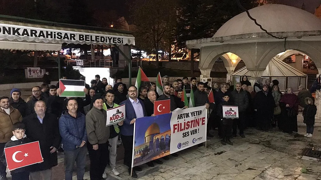 AGD Afyon İsrail’i protestosu etti, birlik çağrısında bulundu