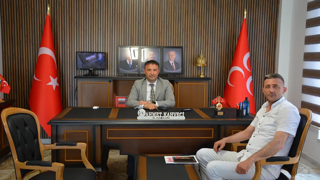 Başkan Kahveci, Yeni Binada Kabulleri Sürdürüyor