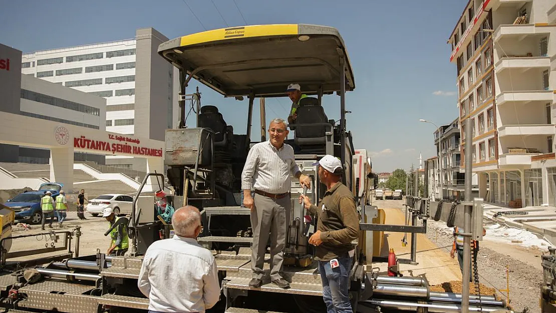 Belediye ekiplerinin hastane yolu mesaisi