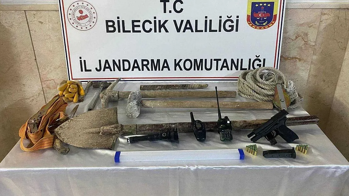 Bilecik’te kaçak kazı yapanlar suçüstü yakalandı