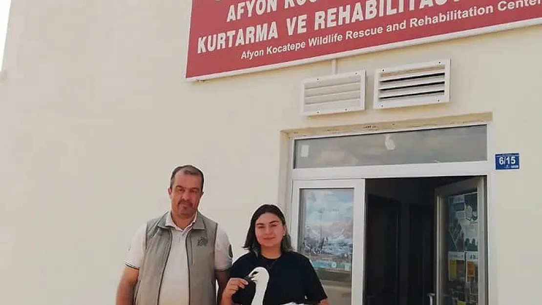 Bitkin halde bulunan leylek yavrusu tedavi altına alındı