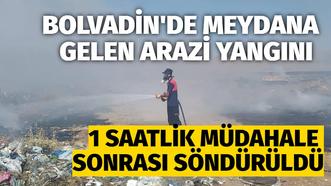 Bolvadin’de  meydana gelen arazi yangını 1 saatlik müdahale sonrası söndürüldü