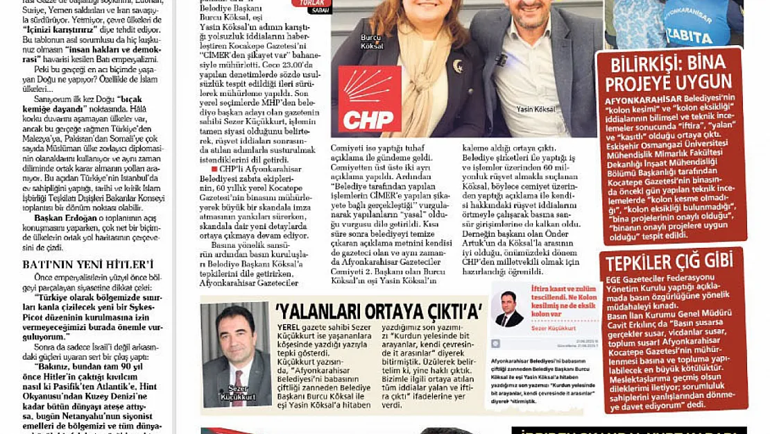 Burcu-Yasin Köksal'ın Kumpasları Ulusal Manşetlerde