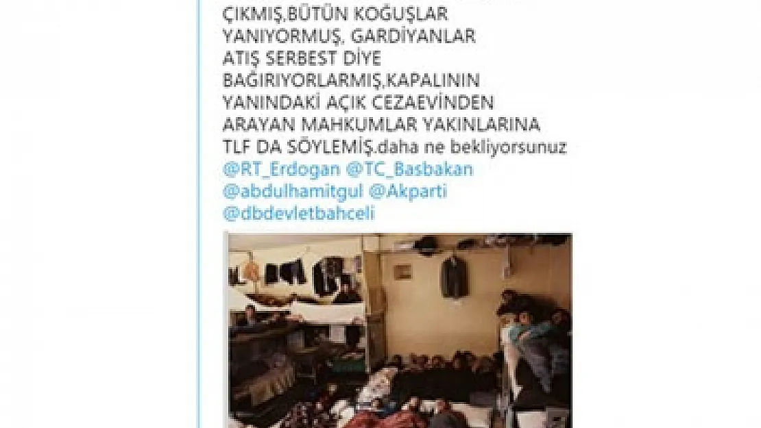 Cezaevi'nde isyan söylentisi yalan çıktı