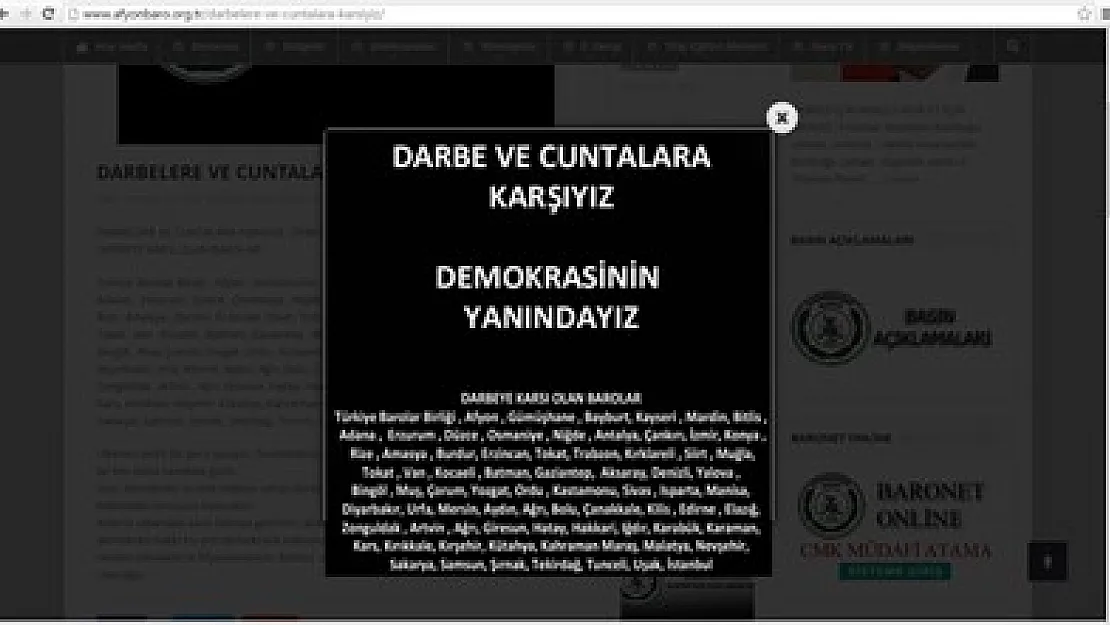 Darbeler ve cuntalara karşıyız – Kocatepe Gazetesi