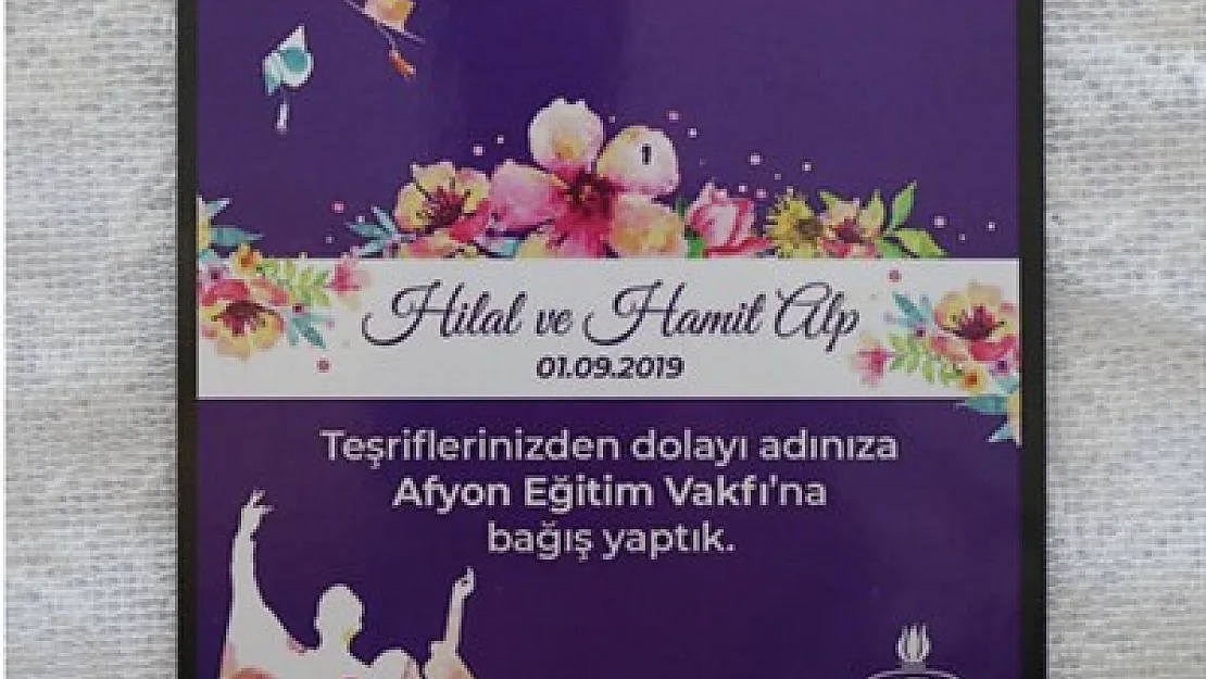 Düğün hediyesi yerine AEV'DEN BAĞIŞ ÇAĞRISI