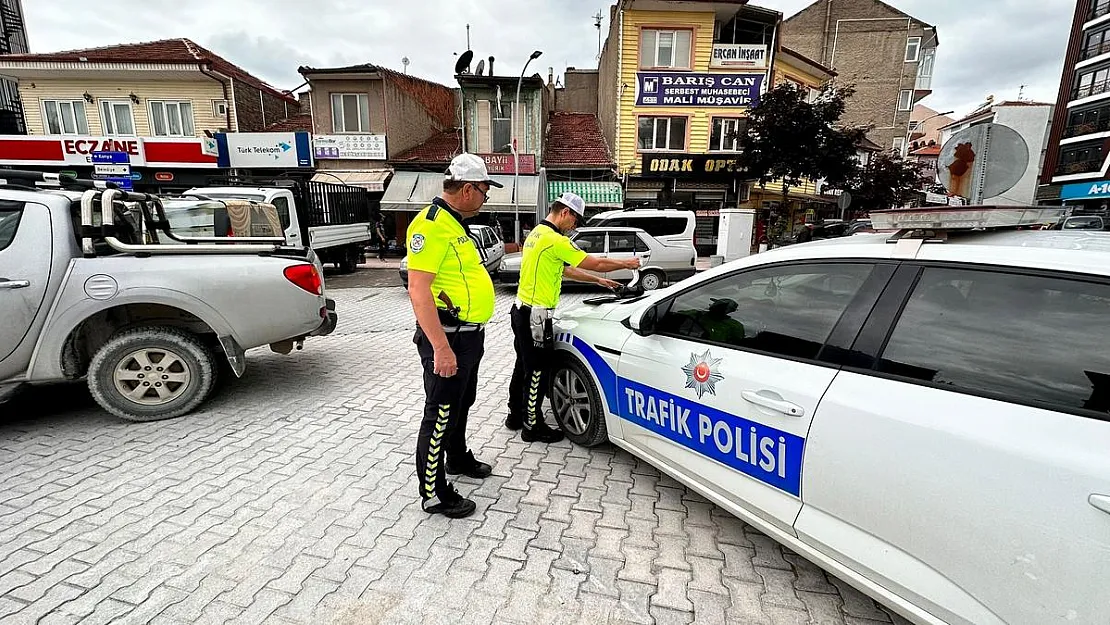 Emirdağ'da sürücülere yönelik polis denetimi