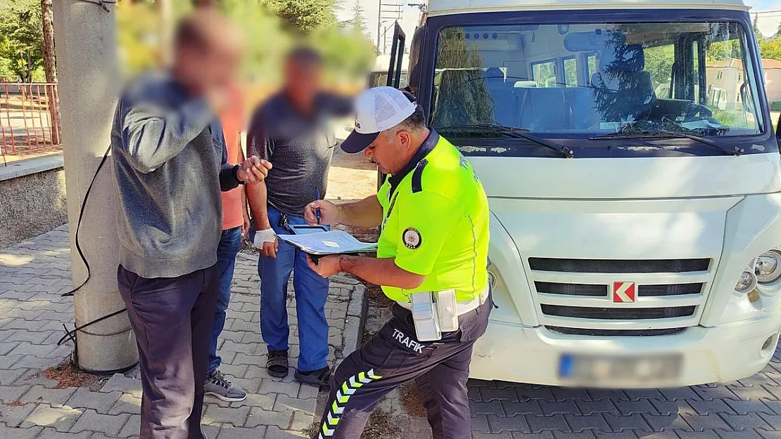 İl genelinde servis araçları ve şöförlerine denetim