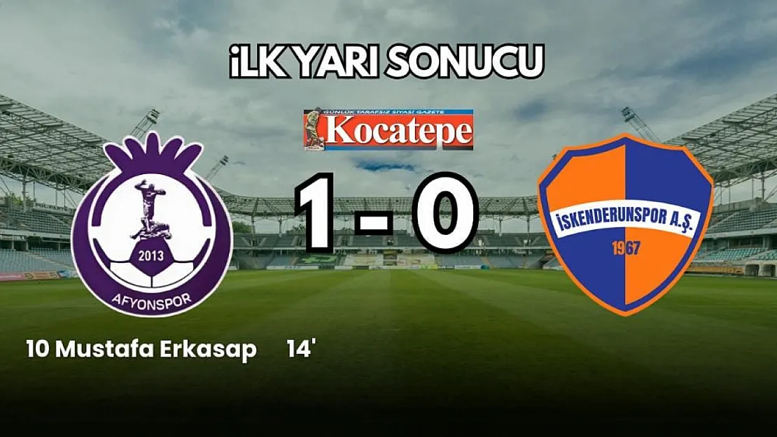 İlk Yarıyı Afyonspor 1 - 0 Önde Bitirdi