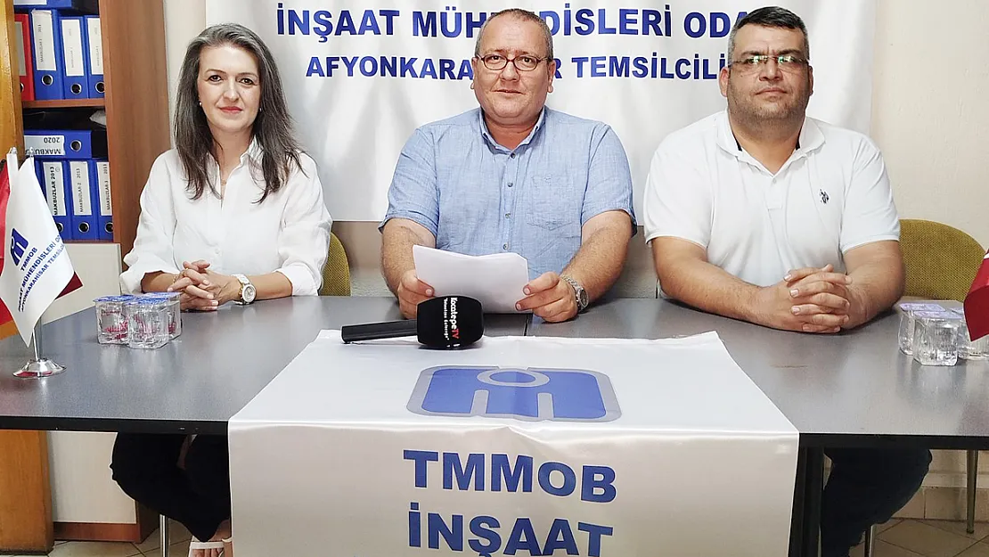 İnşaat Mühendisleri Odası, 17 Ağustos'un Yıldönümünde Uyardı