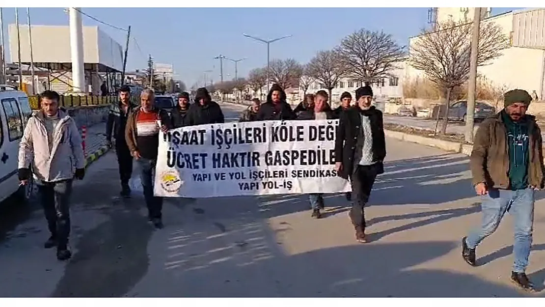 İşçiler Sayın İnşaat'ı Protesto Etti