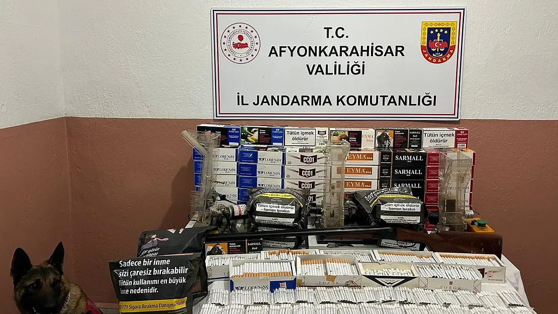 Jandarmadan kaçak makaron ve tütün operasyonu