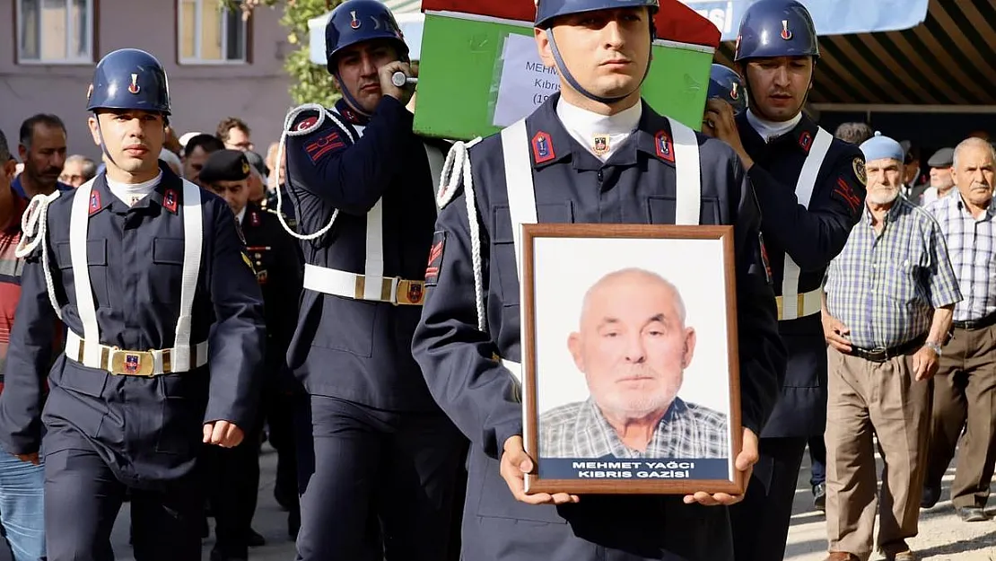 Kıbrıs Gazisi Mehmet Yağcı son yolculuğuna uğurlandı