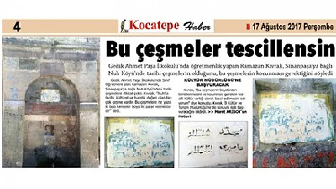 Kültür Müdürlüğü, Vakıflar’a başvurdu – Kocatepe Gazetesi