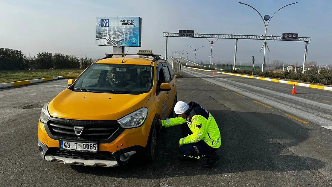 Kütahya'da Kış Lastiği Denetimi Yapıldı