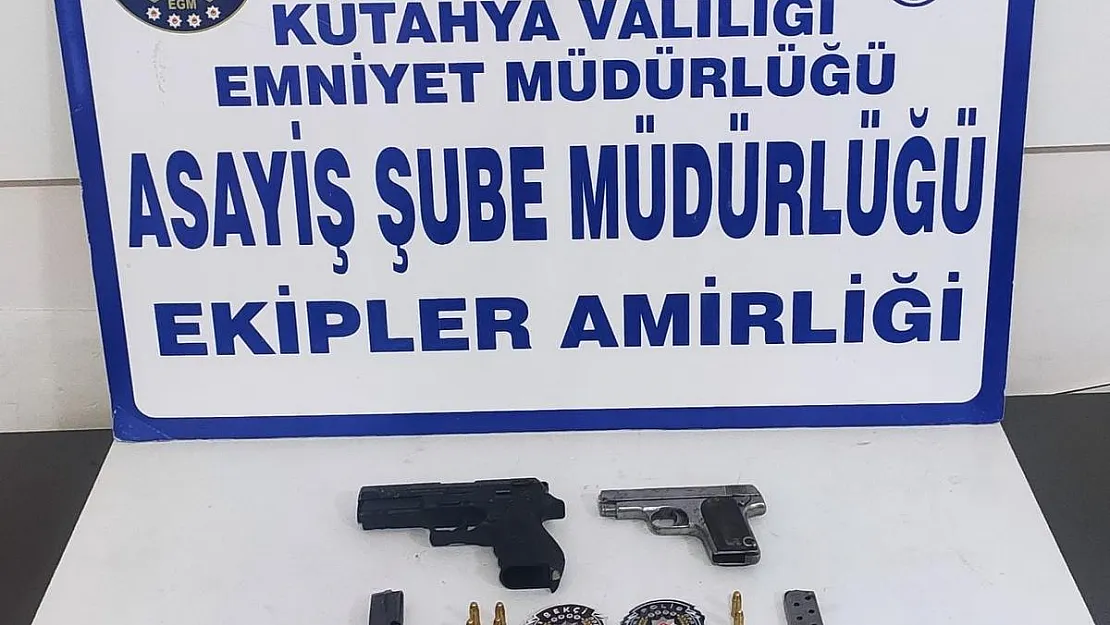 Kütahya'daki uygulamalarda 2 adet ruhsatsız tabanca ele geçirildi