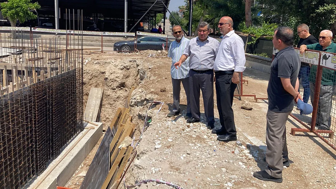Müftü İmamoğlu, Mevlana Camii İnşaatını Yerinde İnceledi