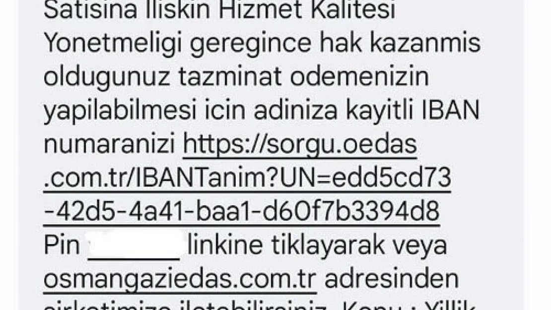 OEDAŞ, abonelerine tazminat ödüyor