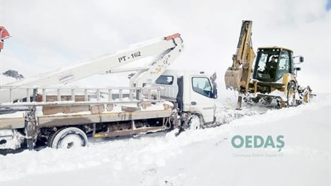 OEDAŞ yoğun kış şartlarında kesintisiz enerji için çalışıyor