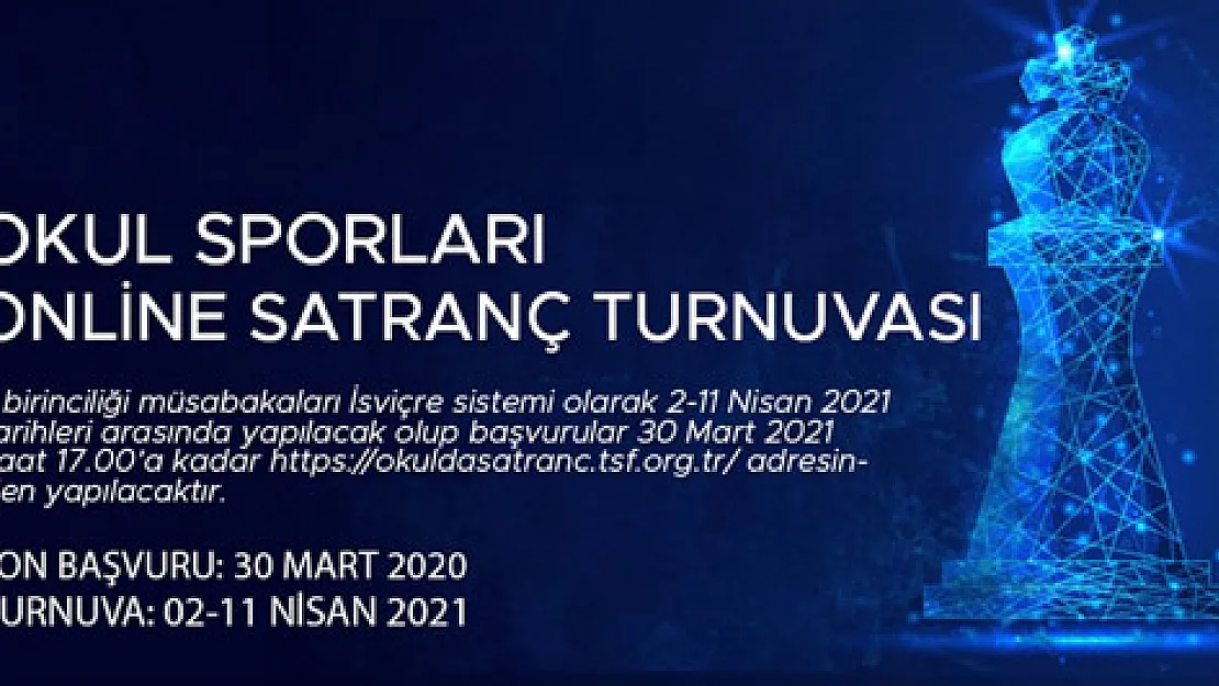 Okul Sporları Online  Satranç Turnuvası başlıyor