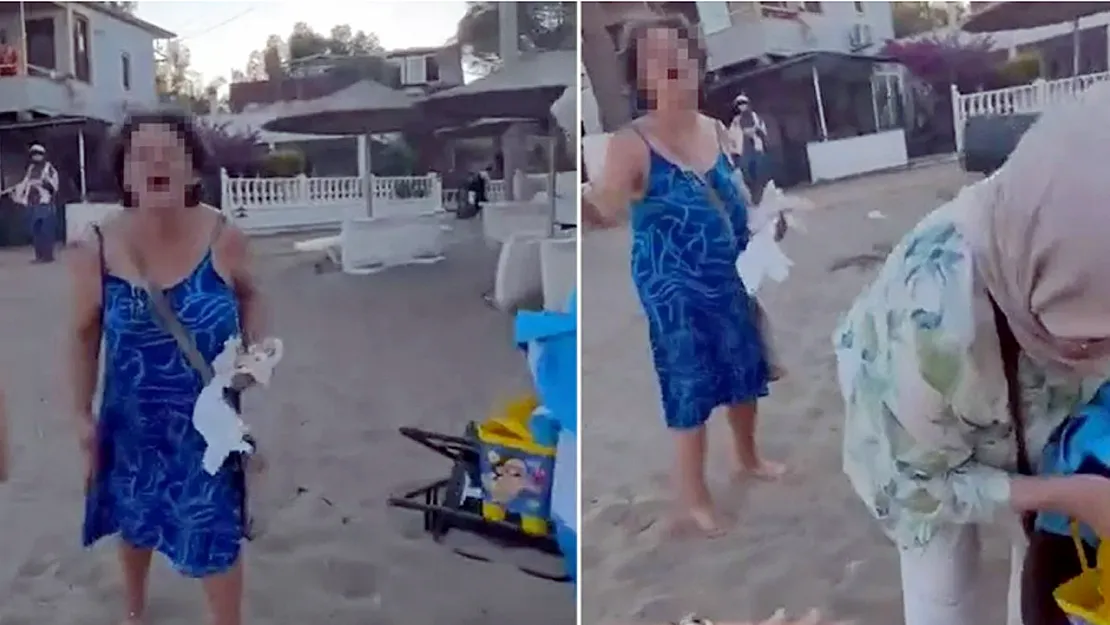 Plajda Başörtülü Anne İle Kızına Saldıran Kadın Gözaltına Alındı