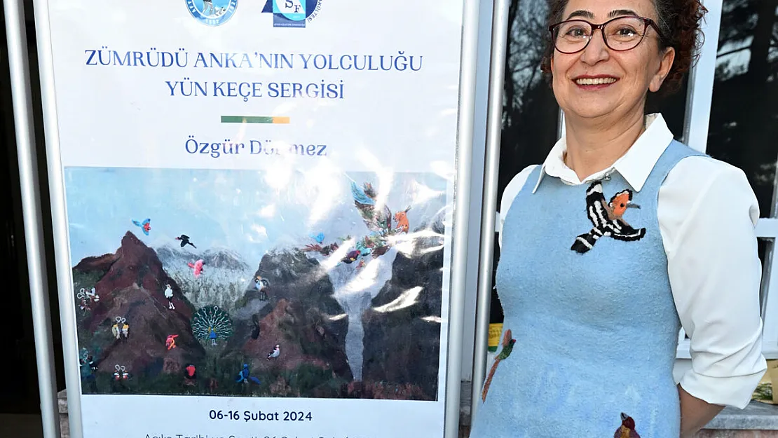 Sanatçı Özgür Dönmez'in Keçe Sergisi AKÜ GSF Ev Sahipliğinde Açıldı