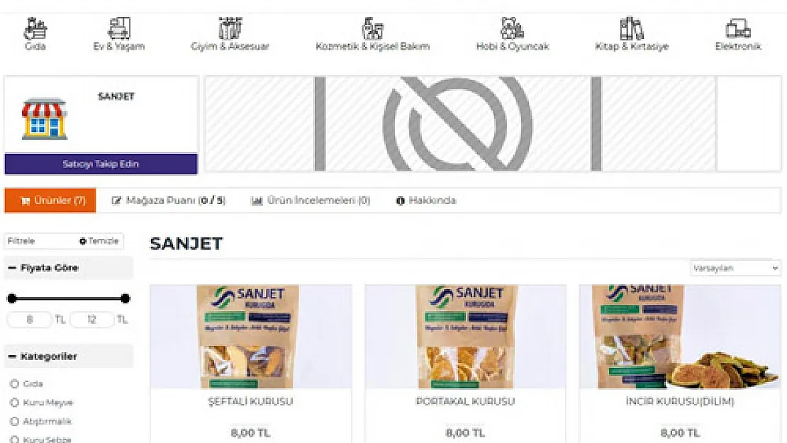 SANJET de albikere.com'da mağaza açtı, satışa başladı