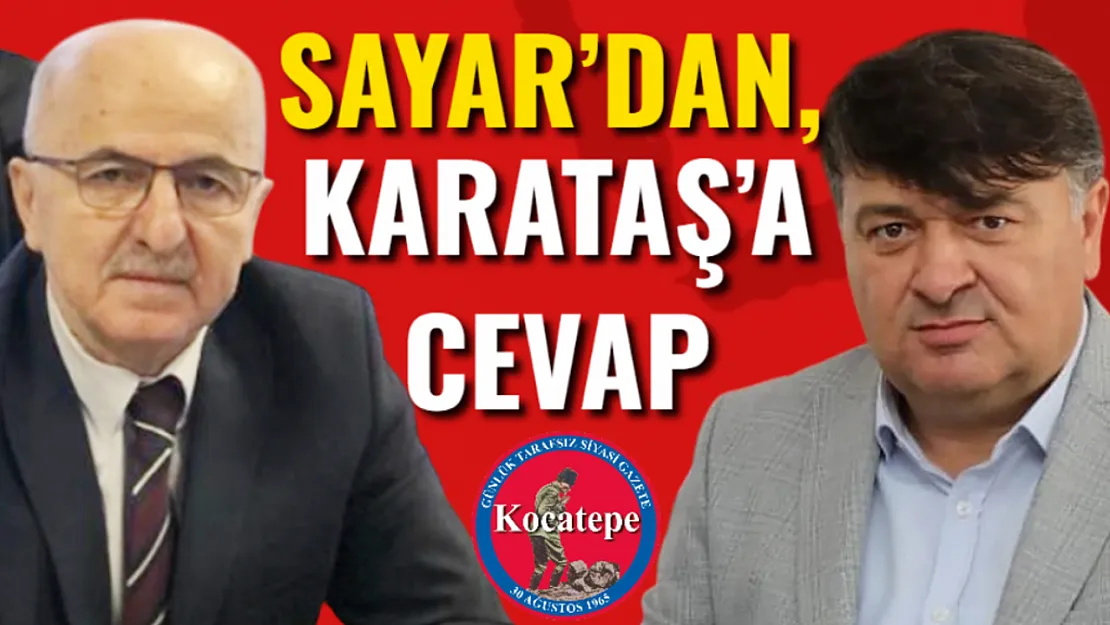 Sayar'dan, Karataş'a Cevap