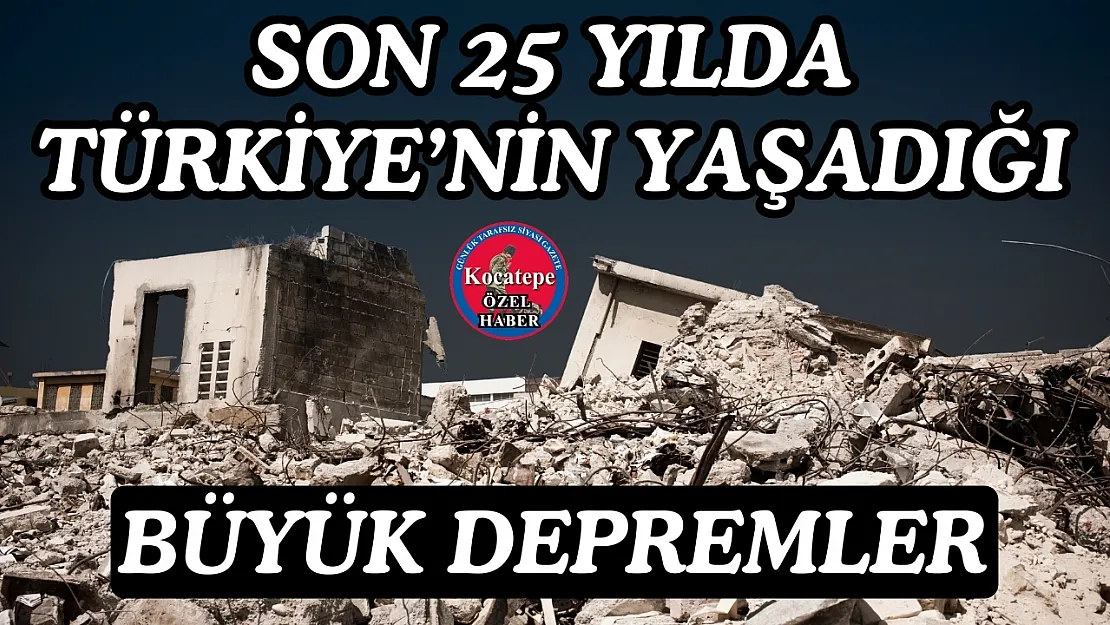 Son 25 Yılda Türkiye'nin Yaşadığı Büyük Depremler