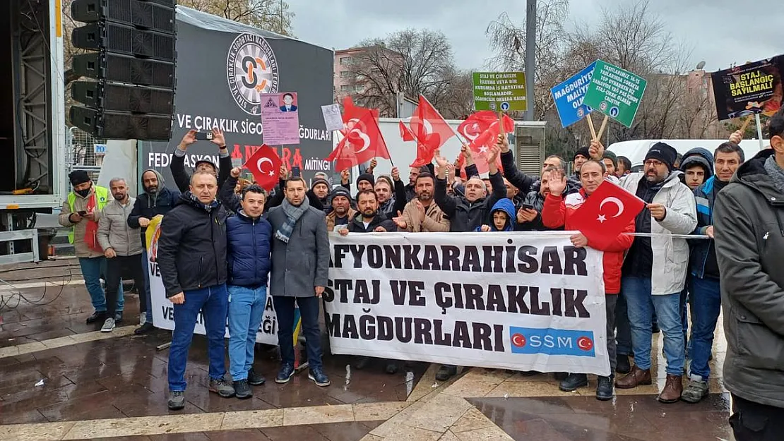 Staj Ve Çıraklık Mağdurları Başkentte Miting Yaptı