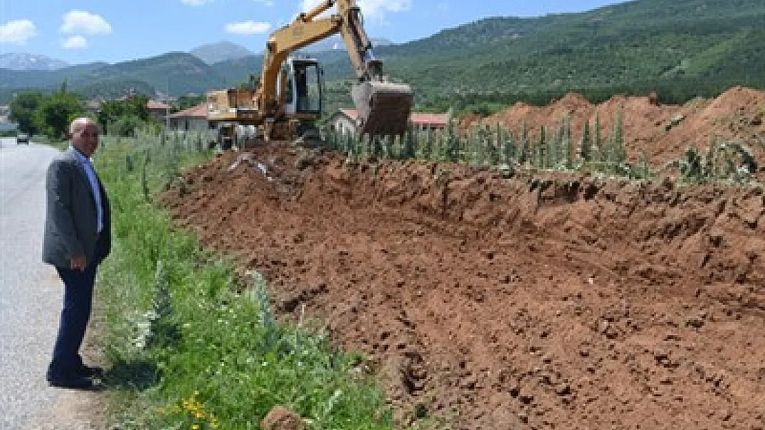 Sultandağı'nda ek mezar yapımına başlandı