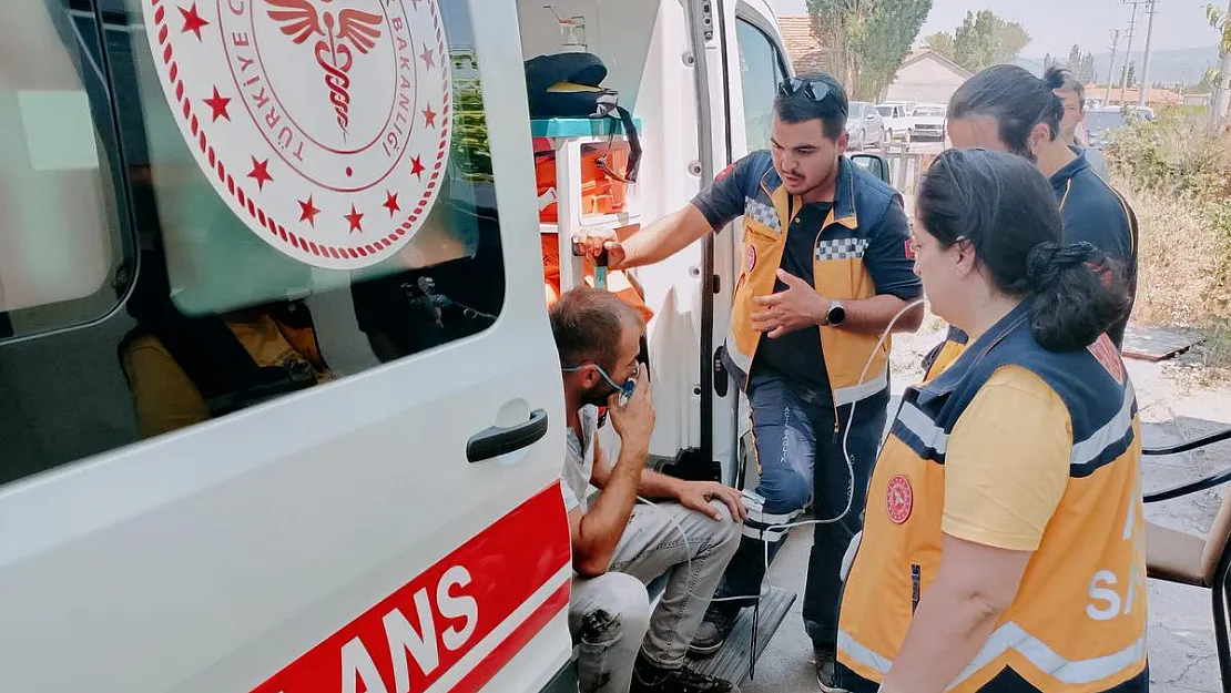 Tekstil atölyesinde çıkan yangında bir itfaiye eri dumandan etkilendi