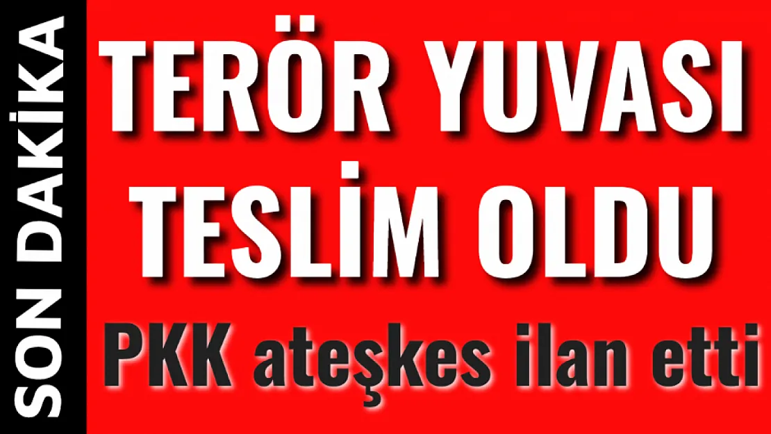 Terör Yuvası Teslim Oldu. PKK Ateşkes İlan etti