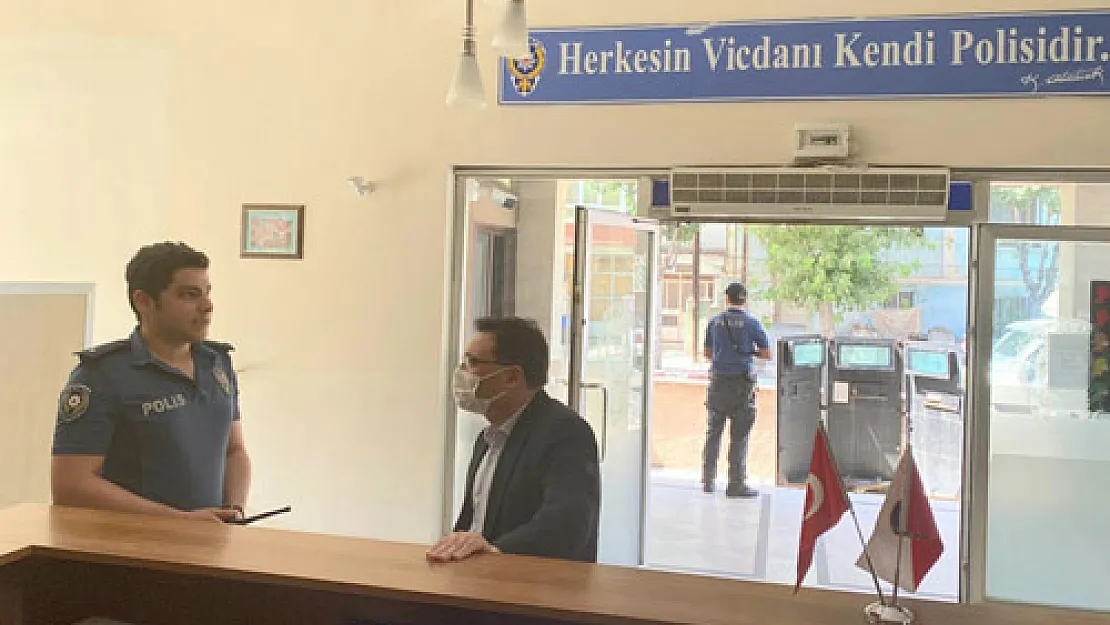 Vali Çiçek’ten, polis merkezine ziyaret