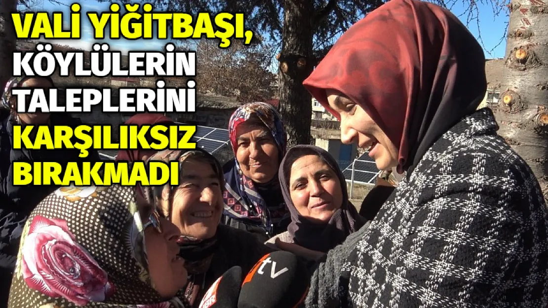 Vali Yiğitbaşı, köylülerin taleplerini karşılıksız bırakmadı