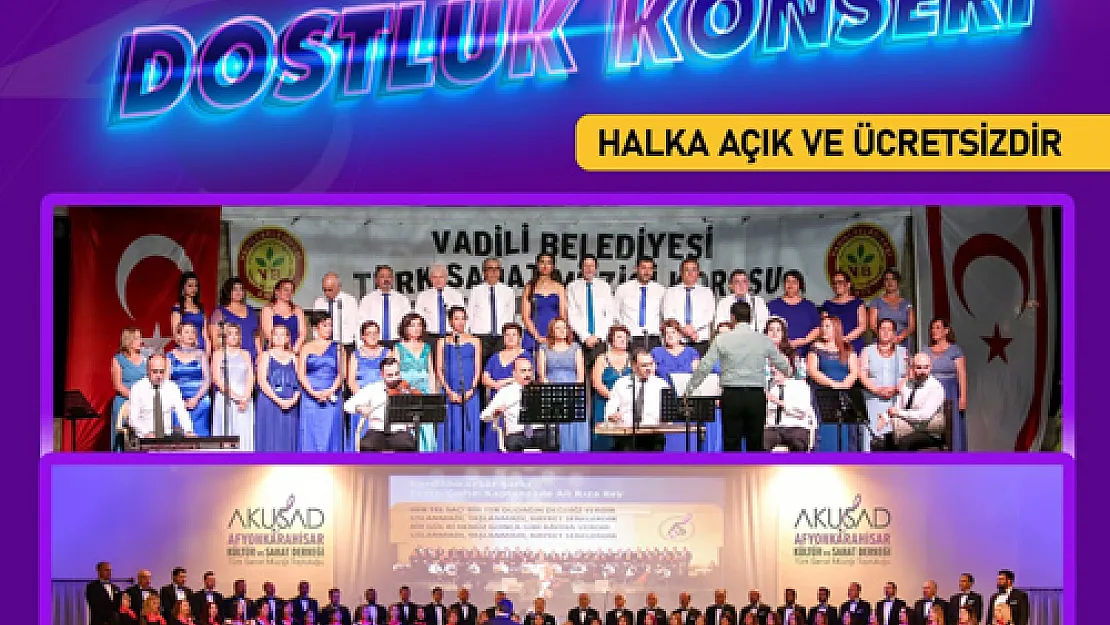 Yavru vatan Kıbrıs TSM  topluluğunun da katılımıyla Cumhuriyet Bayramı  arifesinde anlamlı konser: Cumhuriyet Bayramı dostluk konserine herkes davetli