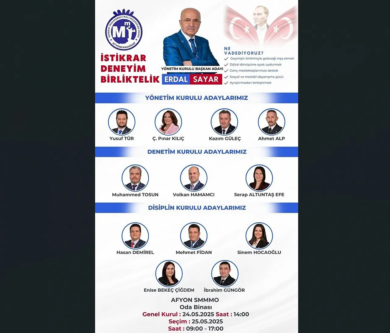 ASMMMO'da Kritik Seçim Haftaya! Erdal Sayar'ın Aday Listesi Belli Oldu