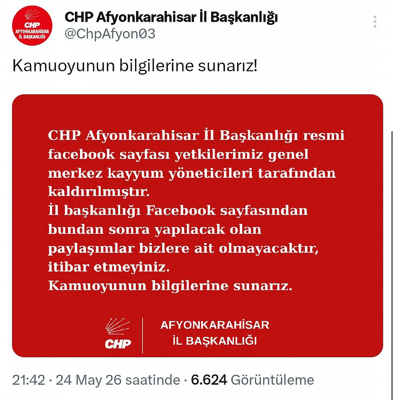 CHP Afyon'un Sosyal Medyası Kimin Elinde?